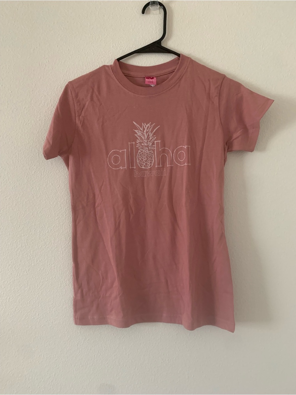 Aloha Pineapple Graphic Tee - Dusty Rose